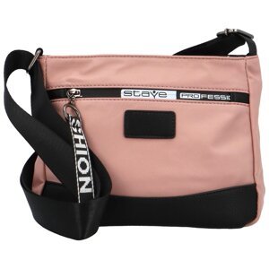 Stylová dámská textilní crossbody Manuella, růžová