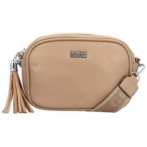 Stylová dámská koženková crossbody kabelka Titianah, taupe