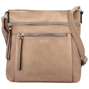 Stylová dámská crossbody kabelka Orniva, taupe