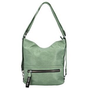Stylový dámský kabelko-batoh Trittia, světle zelená