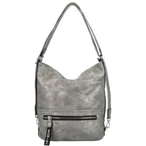Stylový dámský kabelko-batoh Trittia, stříbrná