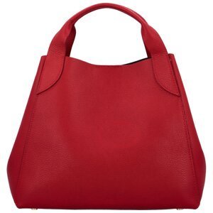 Kožená kabelka do ruky Tris, růžovo-červená