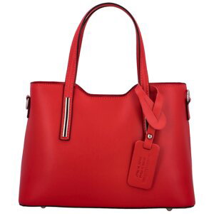 Luxusní kožená dámská kabelka Aurora, červená
