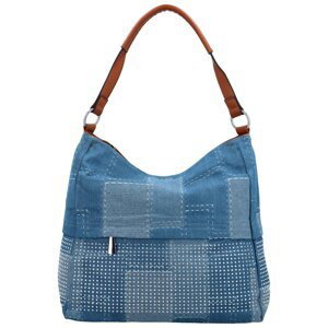 Trendy dámská textilní kabelka na rameno Welika, světle modrá