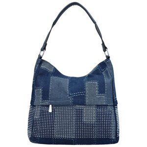 Trendy dámská textilní kabelka na rameno Welika, modrá