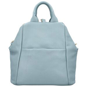 Luxusní dámský kožený kabelko-batoh Opu, džínově modrá