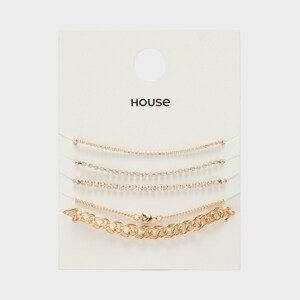 House - Sada 5 náramků - Zlatá