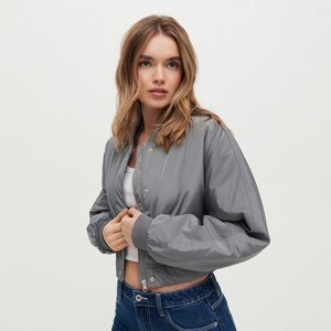 House - Oversized bunda bomber - Šedá