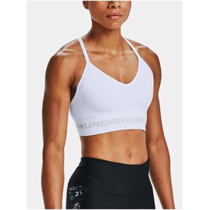 Sportovní podprsenka Under Armour Seamless Low Long Bra - bílá