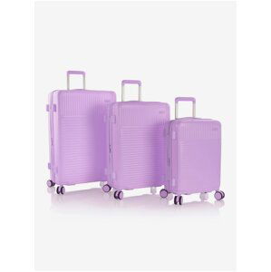 Sada tří cestovních kufrů ve fialové barvě Heys Pastel S,M,L
