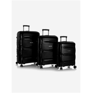 Sada tří cestovních kufrů v černé barvě Heys Milos S,M,L Black
