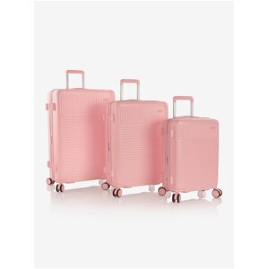 Sada tří dámských cestovních kufrů v růžové barvě Heys Pastel S,M,L Blush