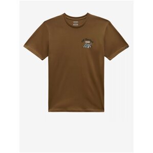 Hnědé pánské tričko s potiskem VANS Camp Site
