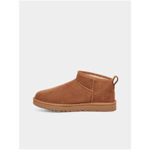 Hnědé dámské semišové sněhule UGG Classic Ultra Mi