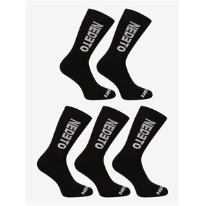 Sada pěti párů pánských ponožek v černé barvě Nedeto