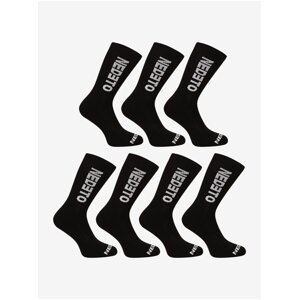 Sada sedmi párů pánských ponožek v černé barvě Nedeto