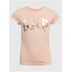 Světle růžové holčičí tričko s logem GAP