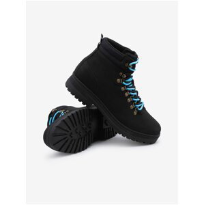 Černé pánské zimní outdoorové boty Ombre Clothing