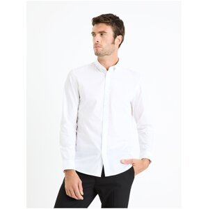 Bílá pánská vzorovaná košile Celio Faoport