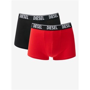 Sada dvou pánských boxerek v červené a černé barvě Diesel