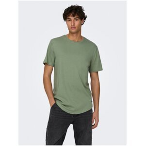 Zelené pánské basic tričko ONLY & SONS Matt Longy