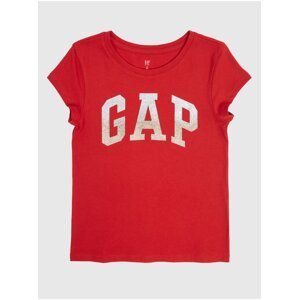 Červené holčičí tričko s logem GAP