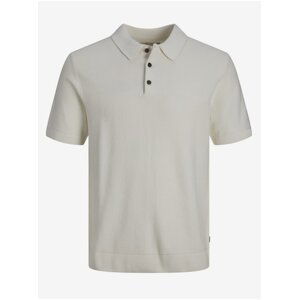 Krémové pánské polo tričko Jack & Jones Blusandri