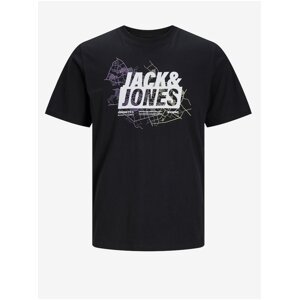 Černé pánské tričko Jack & Jones Map