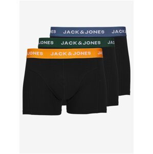 Sada tří pánských černých boxerek Jack & Jones