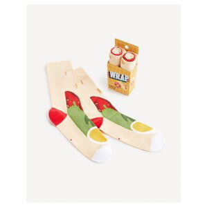 Béžové ponožky v dárkovém balení Celio Wrap