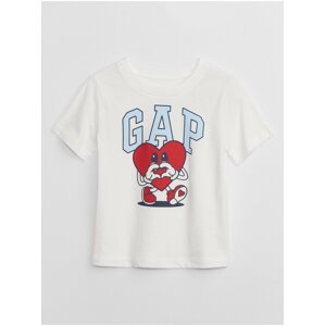 Bílé dětské tričko s potiskem GAP