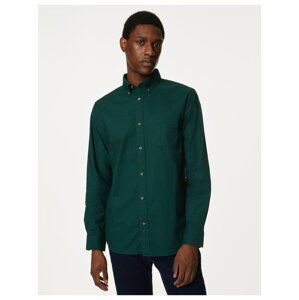 Tmavě zelená pánská košile Marks & Spencer