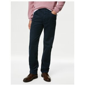 Manšestrové kalhoty s rovným střihem, 5 kapes Marks & Spencer námořnická modrá