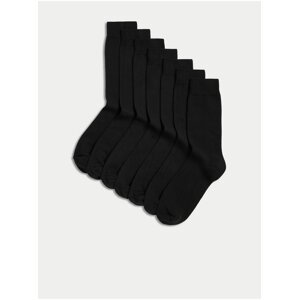 Sada sedmi párů pánských ponožek v černé barvě Marks & Spencer Cool & Fresh™