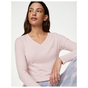 Žebrovaný pyžamový top s úpravou Cool Comfort™ Marks & Spencer růžová