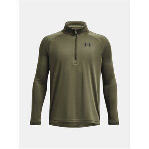 Khaki sportovní tričko Under Armour UA Tech 2.0 1/2 Zip