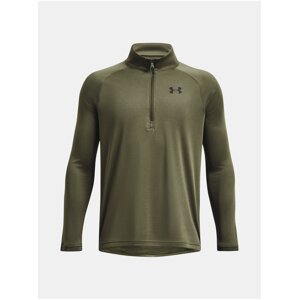 Khaki sportovní tričko Under Armour UA Tech 2.0 1/2 Zip