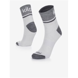 Šedo-bílé unisex sportovní ponožky Kilpi SPEED