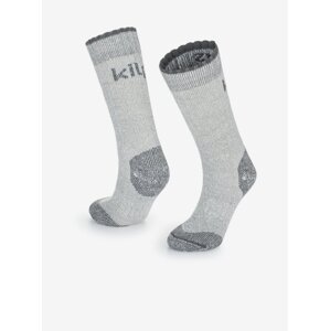 Světle šedé unisex termo ponožky Kilpi LECCO