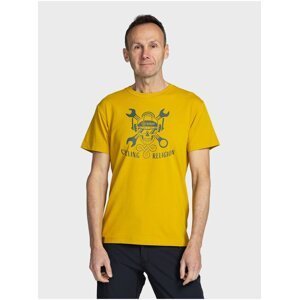 Žluté pánské tričko s potiskem Kilpi SKULLY