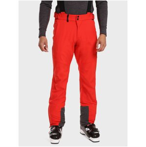 Červené pánské softshellové lyžařské kalhoty Kilpi RHEA