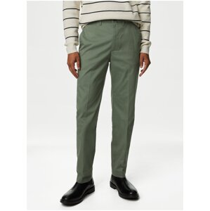 Khaki pánské chino kalhoty Marks & Spencer