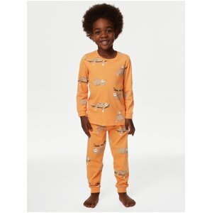 Oranžové klučičí pyžamo s motivem lenochoda Marks & Spencer