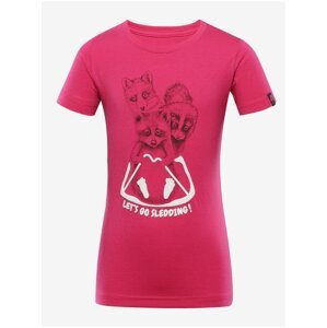 Růžové dívčí rychleschnoucí triko ALPINE PRO Dallo