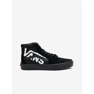 Černé dětské kotníkové tenisky se semišovými detaily VANS Jn Sk8-Hi Black