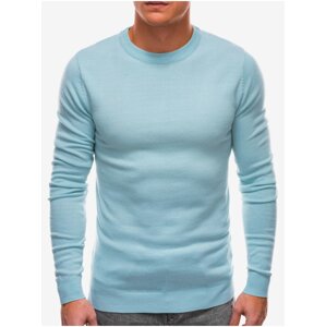 Světle modrý pánský basic svetr Ombre Clothing