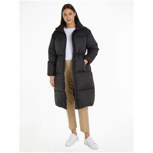 Černý dámský prošívaný kabát Tommy Hilfiger New York Puffer Maxi