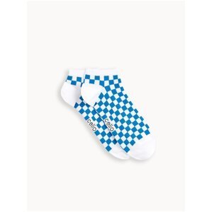 Modré pánské kostkované ponožky Celio Difundam