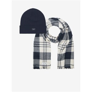 Sada pánské čepice a šály v tmavě modré barvě Jack & Jones Frost