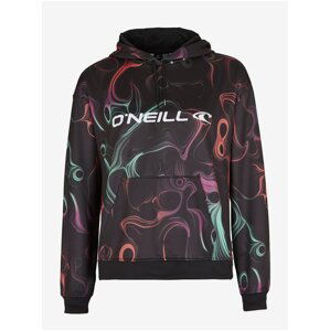 Oranžovo-černá dámská vzorovaná mikina O'Neill RUTILE HOODIE FLEECE